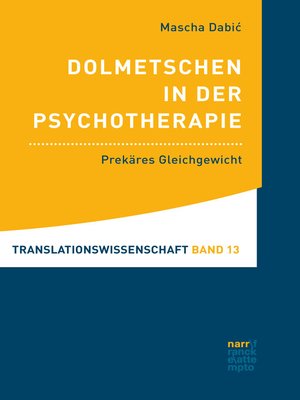 cover image of Dolmetschen in der Psychotherapie